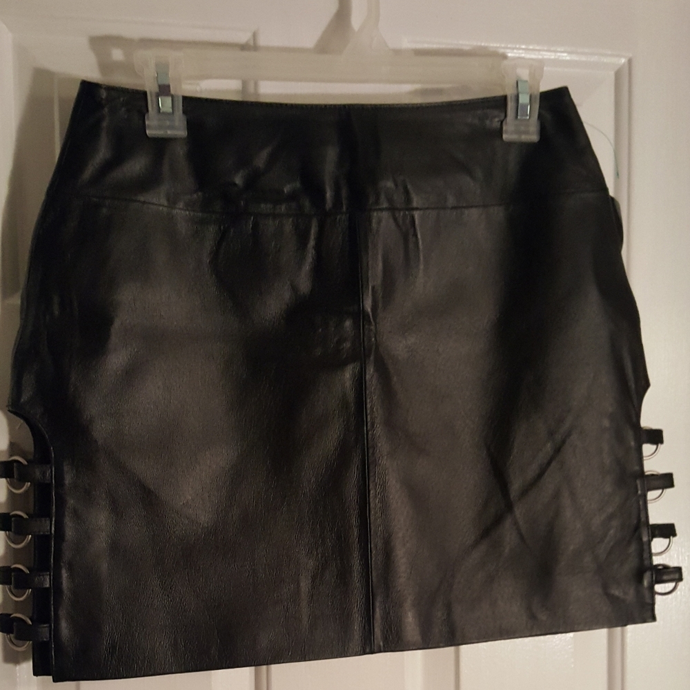 Black Leather Mini Skirt